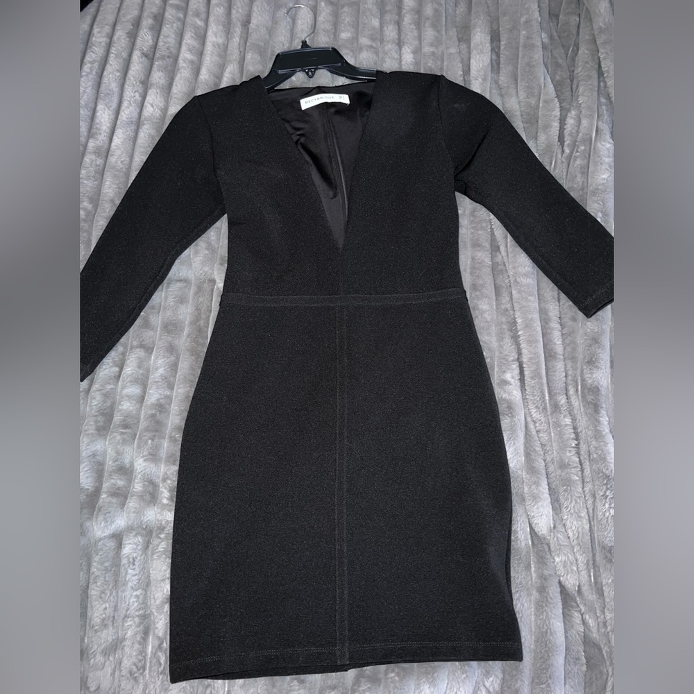 Bec & Bridge black v cut dress